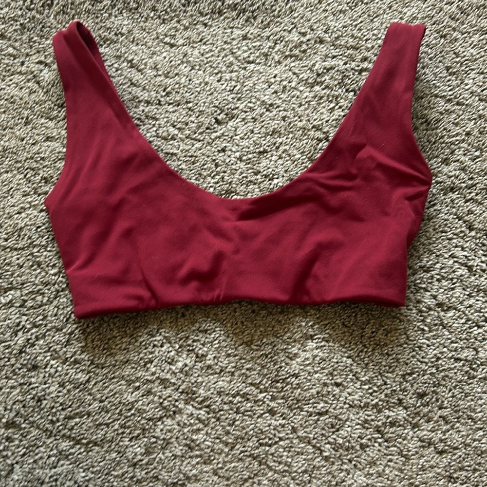 Free People Movement Red Scoop Neck Bralette